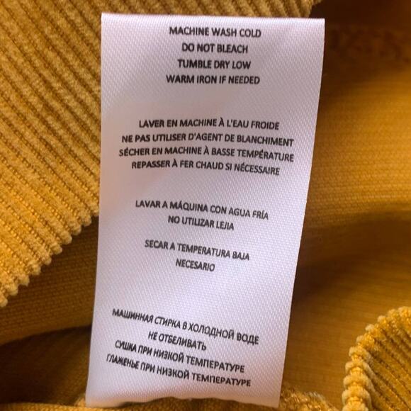 NWT RE/DONE 70s Pocket Corduroy Mini Skirt in Yellow - Picture 11 of 14